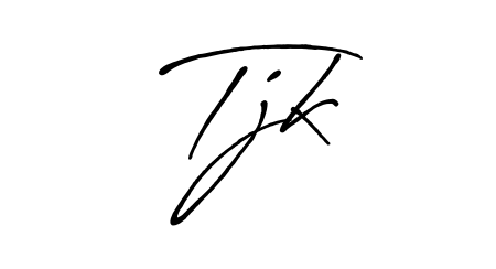 Personalize your online presence with Tjk signature rendered in elegant Antro_Vectra_Bolder font. Great for website footers and blogs. Tjk signature style 7 images and pictures png