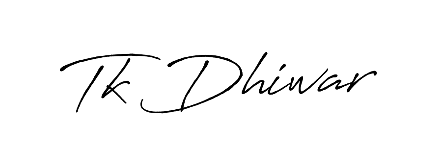 How to make Tk Dhiwar signature? Antro_Vectra_Bolder is a professional autograph style. Create handwritten signature for Tk Dhiwar name. Tk Dhiwar signature style 7 images and pictures png