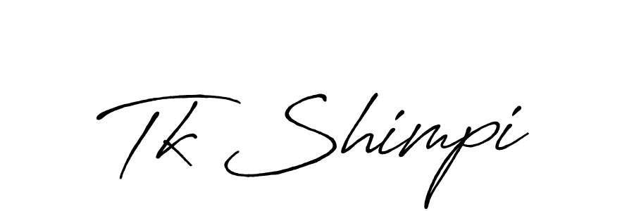 Use a signature maker to create a handwritten signature online. With this signature software, you can design (Antro_Vectra_Bolder) your own signature for name Tk Shimpi. Tk Shimpi signature style 7 images and pictures png
