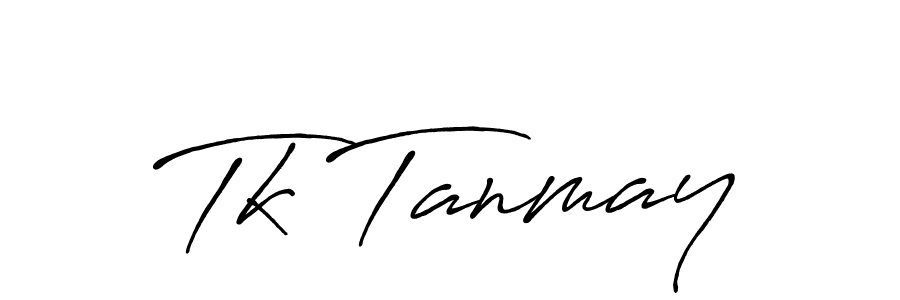 Also we have Tk Tanmay name is the best signature style. Create professional handwritten signature collection using Antro_Vectra_Bolder autograph style. Tk Tanmay signature style 7 images and pictures png