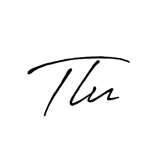 Tlu stylish signature style. Best Handwritten Sign (Antro_Vectra_Bolder) for my name. Handwritten Signature Collection Ideas for my name Tlu. Tlu signature style 7 images and pictures png