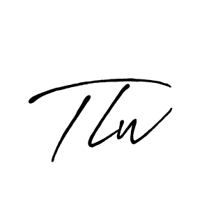 The best way (Antro_Vectra_Bolder) to make a short signature is to pick only two or three words in your name. The name Tlw include a total of six letters. For converting this name. Tlw signature style 7 images and pictures png