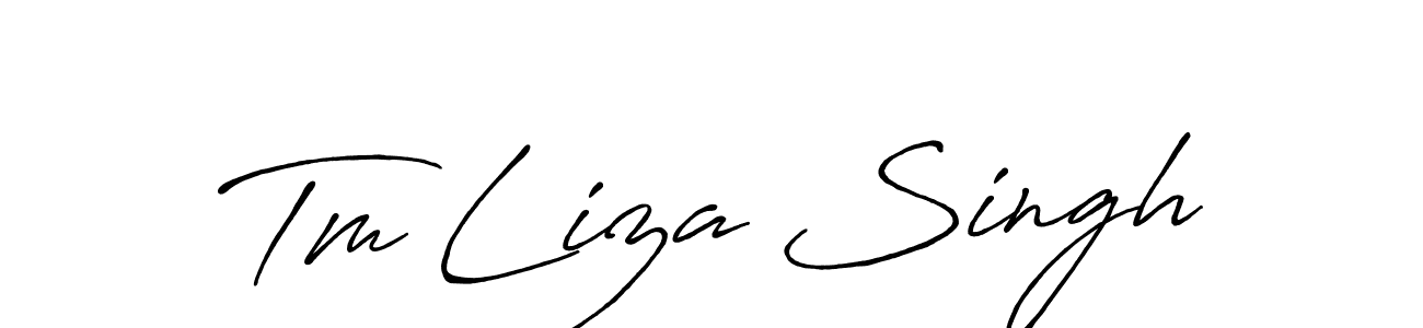 The best way (Antro_Vectra_Bolder) to make a short signature is to pick only two or three words in your name. The name Tm Liza Singh include a total of six letters. For converting this name. Tm Liza Singh signature style 7 images and pictures png