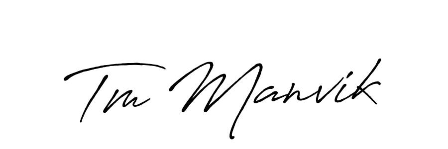 Also You can easily find your signature by using the search form. We will create Tm Manvik name handwritten signature images for you free of cost using Antro_Vectra_Bolder sign style. Tm Manvik signature style 7 images and pictures png