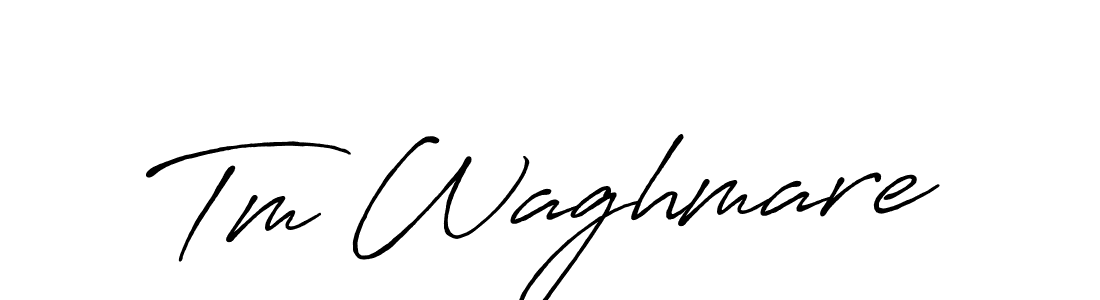 Create a beautiful signature design for name Tm Waghmare. With this signature (Antro_Vectra_Bolder) fonts, you can make a handwritten signature for free. Tm Waghmare signature style 7 images and pictures png