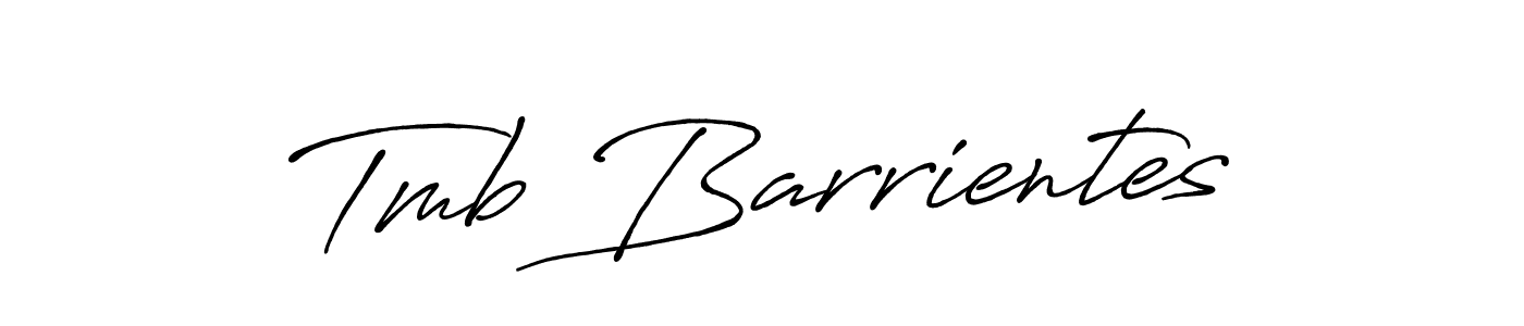 This is the best signature style for the Tmb Barrientes name. Also you like these signature font (Antro_Vectra_Bolder). Mix name signature. Tmb Barrientes signature style 7 images and pictures png