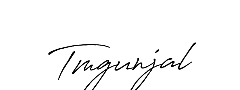 Make a beautiful signature design for name Tmgunjal. With this signature (Antro_Vectra_Bolder) style, you can create a handwritten signature for free. Tmgunjal signature style 7 images and pictures png