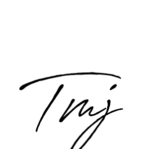 Make a beautiful signature design for name Tmj. With this signature (Antro_Vectra_Bolder) style, you can create a handwritten signature for free. Tmj signature style 7 images and pictures png