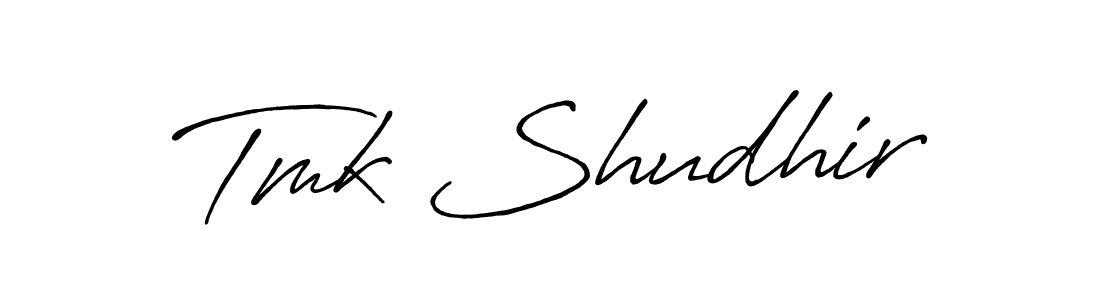 Also we have Tmk Shudhir name is the best signature style. Create professional handwritten signature collection using Antro_Vectra_Bolder autograph style. Tmk Shudhir signature style 7 images and pictures png