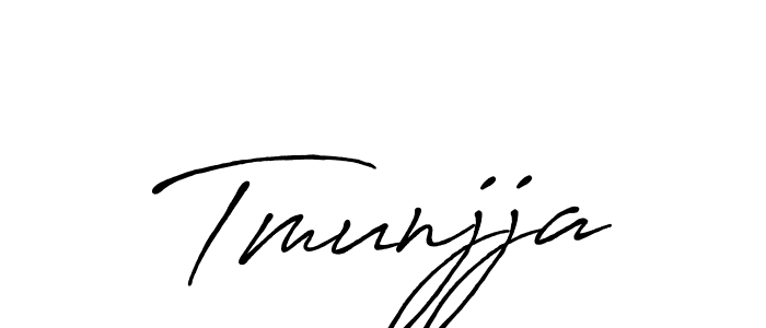 Similarly Antro_Vectra_Bolder is the best handwritten signature design. Signature creator online .You can use it as an online autograph creator for name Tmunjja. Tmunjja signature style 7 images and pictures png