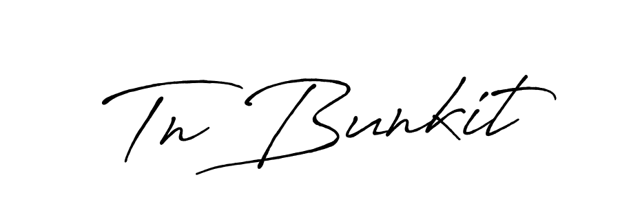 You should practise on your own different ways (Antro_Vectra_Bolder) to write your name (Tn Bunkit) in signature. don't let someone else do it for you. Tn Bunkit signature style 7 images and pictures png