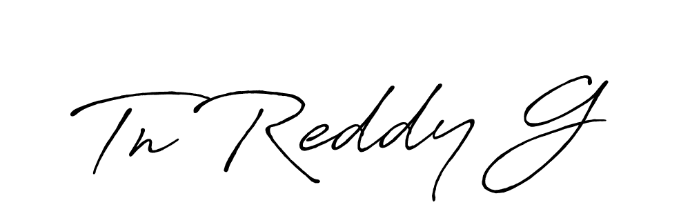 Create a beautiful signature design for name Tn Reddy G. With this signature (Antro_Vectra_Bolder) fonts, you can make a handwritten signature for free. Tn Reddy G signature style 7 images and pictures png