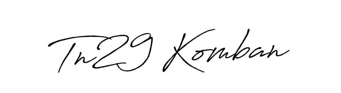 Similarly Antro_Vectra_Bolder is the best handwritten signature design. Signature creator online .You can use it as an online autograph creator for name Tn29 Komban. Tn29 Komban signature style 7 images and pictures png