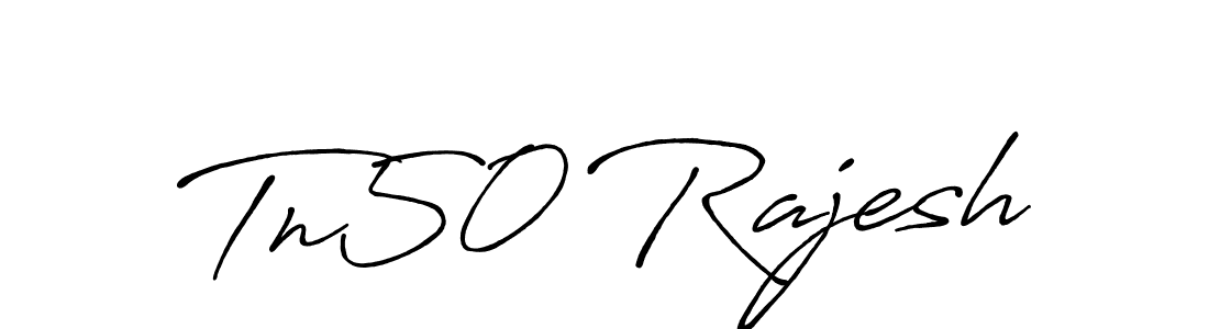 Antro_Vectra_Bolder is a professional signature style that is perfect for those who want to add a touch of class to their signature. It is also a great choice for those who want to make their signature more unique. Get Tn50 Rajesh name to fancy signature for free. Tn50 Rajesh signature style 7 images and pictures png