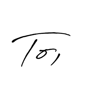 Make a beautiful signature design for name To,. With this signature (Antro_Vectra_Bolder) style, you can create a handwritten signature for free. To, signature style 7 images and pictures png