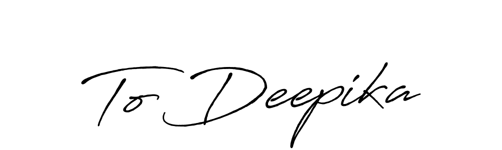Design your own signature with our free online signature maker. With this signature software, you can create a handwritten (Antro_Vectra_Bolder) signature for name To Deepika. To Deepika signature style 7 images and pictures png