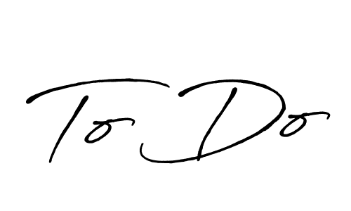 The best way (Antro_Vectra_Bolder) to make a short signature is to pick only two or three words in your name. The name To Do include a total of six letters. For converting this name. To Do signature style 7 images and pictures png