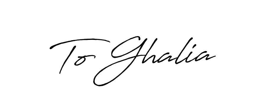 Make a short To Ghalia signature style. Manage your documents anywhere anytime using Antro_Vectra_Bolder. Create and add eSignatures, submit forms, share and send files easily. To Ghalia signature style 7 images and pictures png