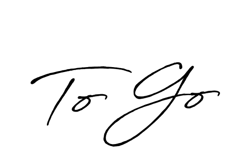 The best way (Antro_Vectra_Bolder) to make a short signature is to pick only two or three words in your name. The name To Go include a total of six letters. For converting this name. To Go signature style 7 images and pictures png