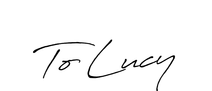 To Lucy stylish signature style. Best Handwritten Sign (Antro_Vectra_Bolder) for my name. Handwritten Signature Collection Ideas for my name To Lucy. To Lucy signature style 7 images and pictures png