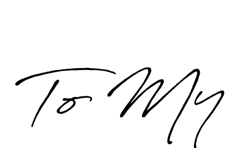 How to Draw To My signature style? Antro_Vectra_Bolder is a latest design signature styles for name To My. To My signature style 7 images and pictures png