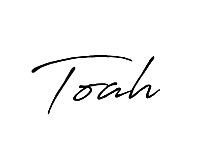 Make a beautiful signature design for name Toah. With this signature (Antro_Vectra_Bolder) style, you can create a handwritten signature for free. Toah signature style 7 images and pictures png