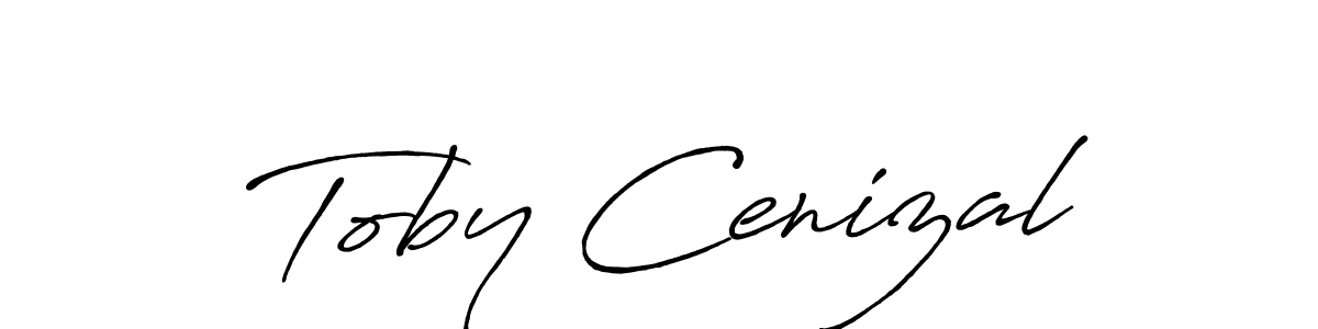 Make a beautiful signature design for name Toby Cenizal. With this signature (Antro_Vectra_Bolder) style, you can create a handwritten signature for free. Toby Cenizal signature style 7 images and pictures png