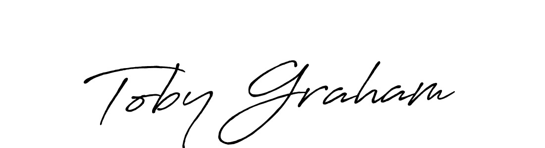 Toby Graham stylish signature style. Best Handwritten Sign (Antro_Vectra_Bolder) for my name. Handwritten Signature Collection Ideas for my name Toby Graham. Toby Graham signature style 7 images and pictures png