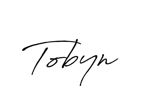 Also we have Tobyn name is the best signature style. Create professional handwritten signature collection using Antro_Vectra_Bolder autograph style. Tobyn signature style 7 images and pictures png