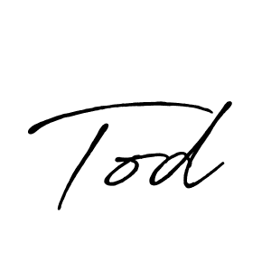Make a beautiful signature design for name Tod. With this signature (Antro_Vectra_Bolder) style, you can create a handwritten signature for free. Tod signature style 7 images and pictures png