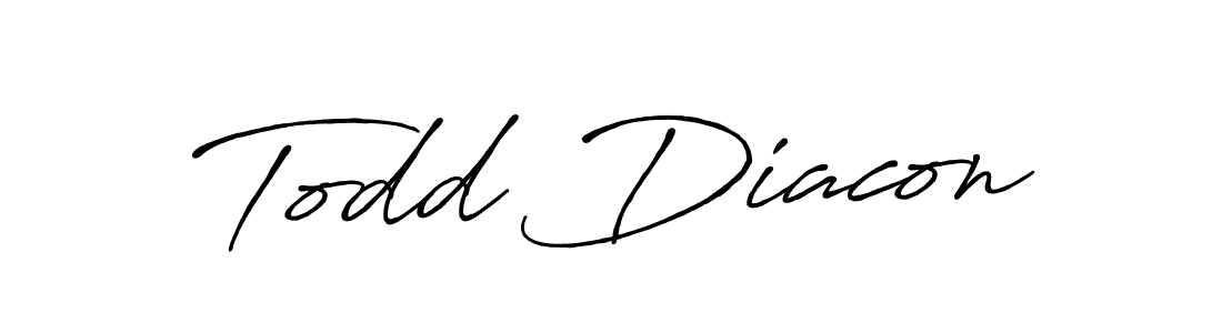 Make a beautiful signature design for name Todd Diacon. With this signature (Antro_Vectra_Bolder) style, you can create a handwritten signature for free. Todd Diacon signature style 7 images and pictures png
