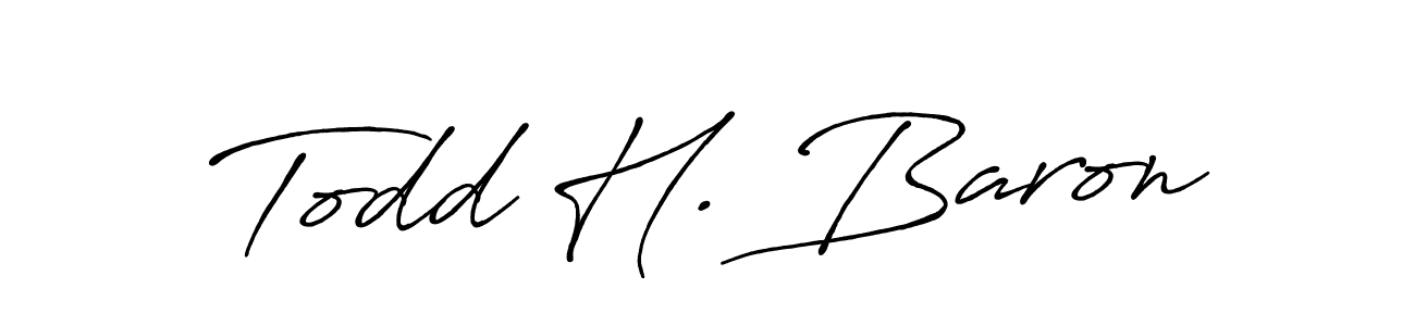 Make a beautiful signature design for name Todd H. Baron. With this signature (Antro_Vectra_Bolder) style, you can create a handwritten signature for free. Todd H. Baron signature style 7 images and pictures png