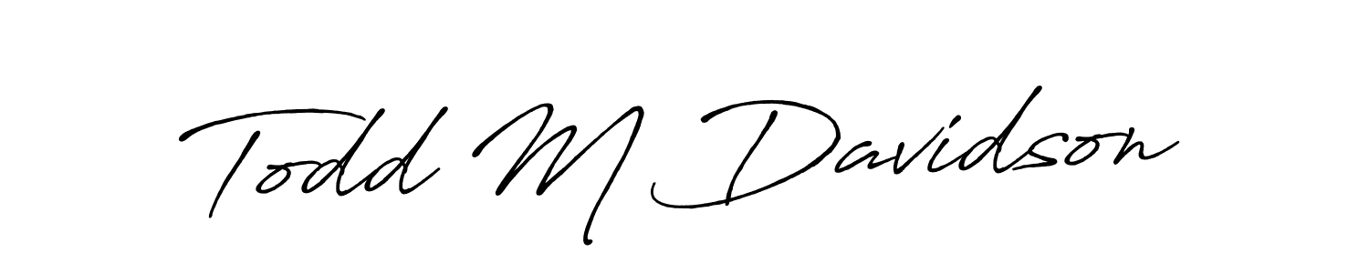 Also You can easily find your signature by using the search form. We will create Todd M Davidson name handwritten signature images for you free of cost using Antro_Vectra_Bolder sign style. Todd M Davidson signature style 7 images and pictures png