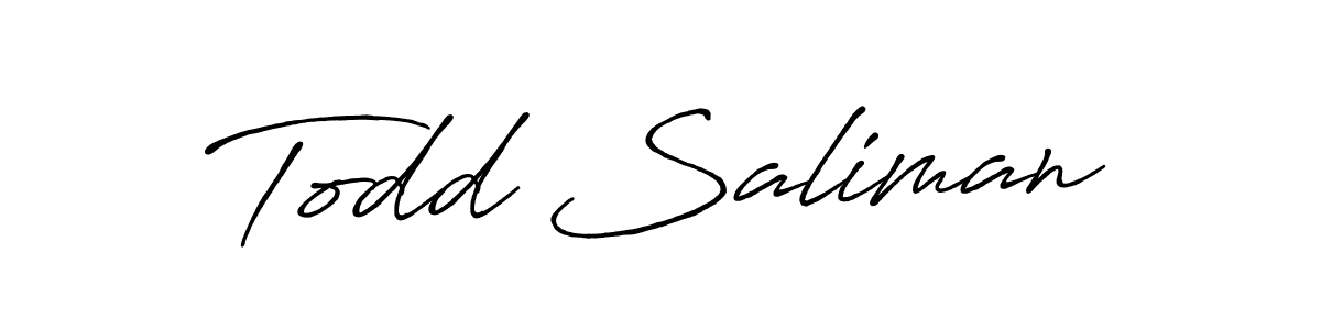 Create a beautiful signature design for name Todd Saliman. With this signature (Antro_Vectra_Bolder) fonts, you can make a handwritten signature for free. Todd Saliman signature style 7 images and pictures png