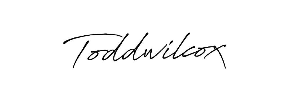 Use a signature maker to create a handwritten signature online. With this signature software, you can design (Antro_Vectra_Bolder) your own signature for name Toddwilcox. Toddwilcox signature style 7 images and pictures png