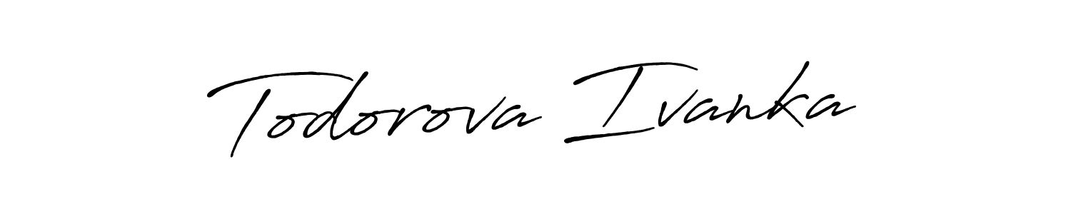 You should practise on your own different ways (Antro_Vectra_Bolder) to write your name (Todorova Ivanka) in signature. don't let someone else do it for you. Todorova Ivanka signature style 7 images and pictures png