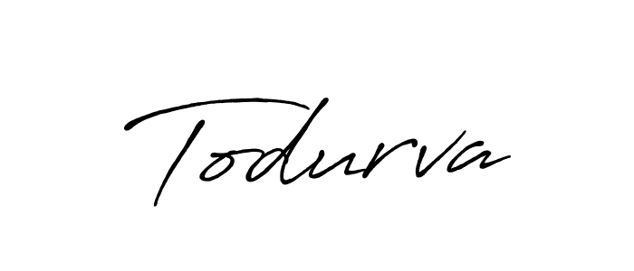 Use a signature maker to create a handwritten signature online. With this signature software, you can design (Antro_Vectra_Bolder) your own signature for name Todurva. Todurva signature style 7 images and pictures png