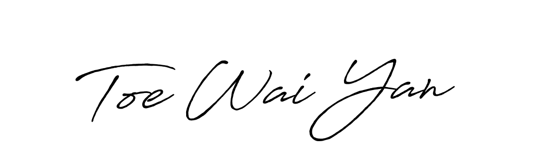 You should practise on your own different ways (Antro_Vectra_Bolder) to write your name (Toe Wai Yan) in signature. don't let someone else do it for you. Toe Wai Yan signature style 7 images and pictures png