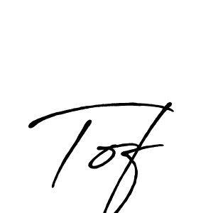 Design your own signature with our free online signature maker. With this signature software, you can create a handwritten (Antro_Vectra_Bolder) signature for name Tof. Tof signature style 7 images and pictures png