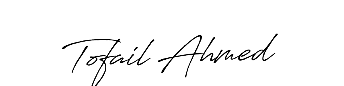 Tofail Ahmed stylish signature style. Best Handwritten Sign (Antro_Vectra_Bolder) for my name. Handwritten Signature Collection Ideas for my name Tofail Ahmed. Tofail Ahmed signature style 7 images and pictures png