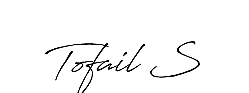 Tofail S stylish signature style. Best Handwritten Sign (Antro_Vectra_Bolder) for my name. Handwritten Signature Collection Ideas for my name Tofail S. Tofail S signature style 7 images and pictures png