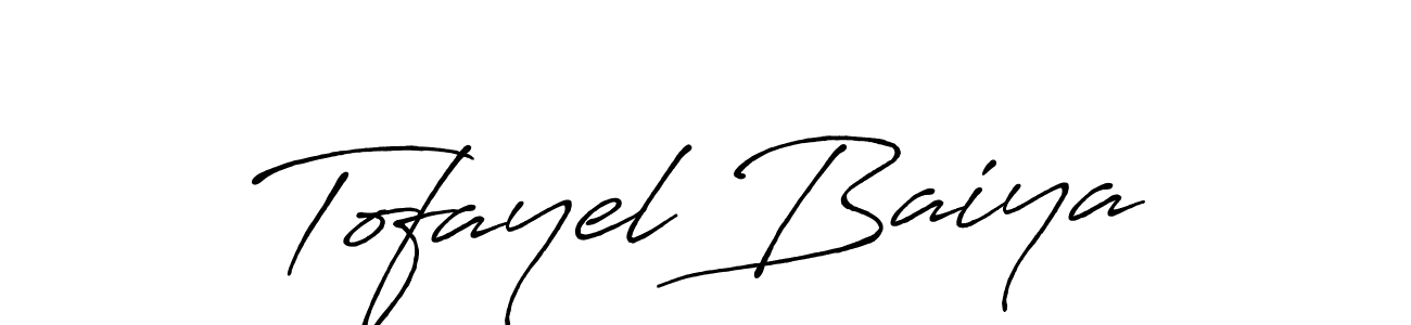 The best way (Antro_Vectra_Bolder) to make a short signature is to pick only two or three words in your name. The name Tofayel Baiya include a total of six letters. For converting this name. Tofayel Baiya signature style 7 images and pictures png