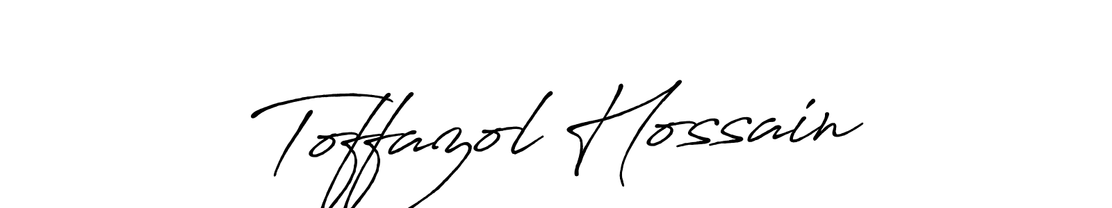 How to make Toffazol Hossain name signature. Use Antro_Vectra_Bolder style for creating short signs online. This is the latest handwritten sign. Toffazol Hossain signature style 7 images and pictures png