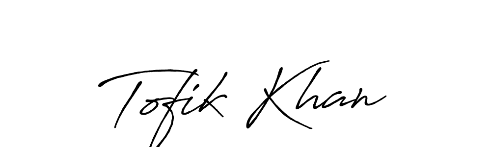 Create a beautiful signature design for name Tofik Khan. With this signature (Antro_Vectra_Bolder) fonts, you can make a handwritten signature for free. Tofik Khan signature style 7 images and pictures png
