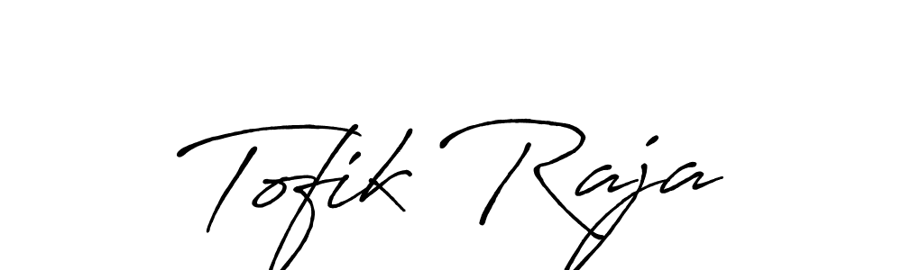 This is the best signature style for the Tofik Raja name. Also you like these signature font (Antro_Vectra_Bolder). Mix name signature. Tofik Raja signature style 7 images and pictures png