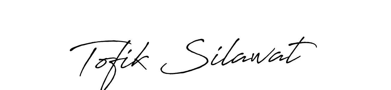 Use a signature maker to create a handwritten signature online. With this signature software, you can design (Antro_Vectra_Bolder) your own signature for name Tofik Silawat. Tofik Silawat signature style 7 images and pictures png