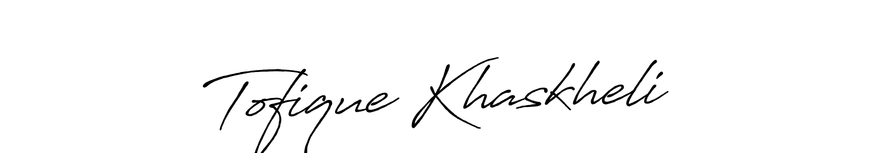 This is the best signature style for the Tofique Khaskheli name. Also you like these signature font (Antro_Vectra_Bolder). Mix name signature. Tofique Khaskheli signature style 7 images and pictures png