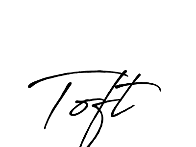 Design your own signature with our free online signature maker. With this signature software, you can create a handwritten (Antro_Vectra_Bolder) signature for name Toft. Toft signature style 7 images and pictures png