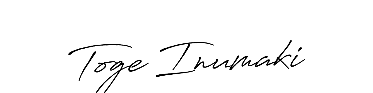 How to make Toge Inumaki signature? Antro_Vectra_Bolder is a professional autograph style. Create handwritten signature for Toge Inumaki name. Toge Inumaki signature style 7 images and pictures png