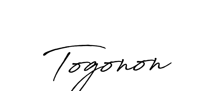 Use a signature maker to create a handwritten signature online. With this signature software, you can design (Antro_Vectra_Bolder) your own signature for name Togonon. Togonon signature style 7 images and pictures png